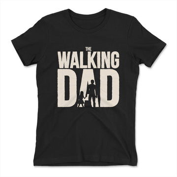 The Walking Dad Womens T-Shirt in Black color